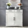 Dalton 2 Door Buffet Cabinet White/Charcoal Gray - Buylateral -FURNITURE STORE GUEST cfaccd64 15e1 49df ad17 e730ecff898b