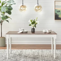 7Pc Skipton Dining Set White/Walnut - Buylateral -FURNITURE STORE GUEST d4439249 2db2 4af7 a8e8 38d71663437c 1