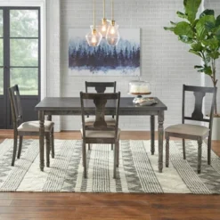 60" Burntwood Wide Rectangular Dining Table Weathered Gray - Buylateral -FURNITURE STORE GUEST d7571971 535b 4bd6 842d 9eb19282fff6