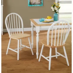 3pc Chester Tile Top Dining Set White/Natural - Buylateral -FURNITURE STORE GUEST d97188f9 4e8f 49d5 af39 9ad04f381280