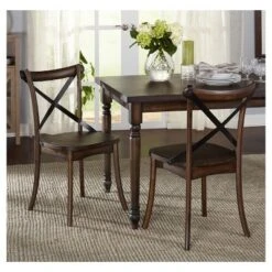 Set Of 2 Constance Cross Back Dining Chairs - Buylateral