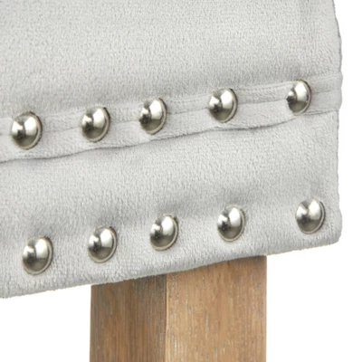 Set Of 2 Portico Tufted High Back Velvet Dining Chairs Gray - Buylateral 6 Set Of 2 Portico Tufted High Back Velvet Dining Chairs Gray - Buylateral - Image 4