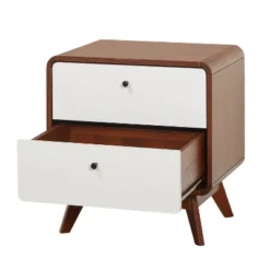 Cassie Mid-Century Modern Nightstand Walnut/White - Buylateral -FURNITURE STORE GUEST f8cba587 a7ec 4bce b82f 10508a836b8b